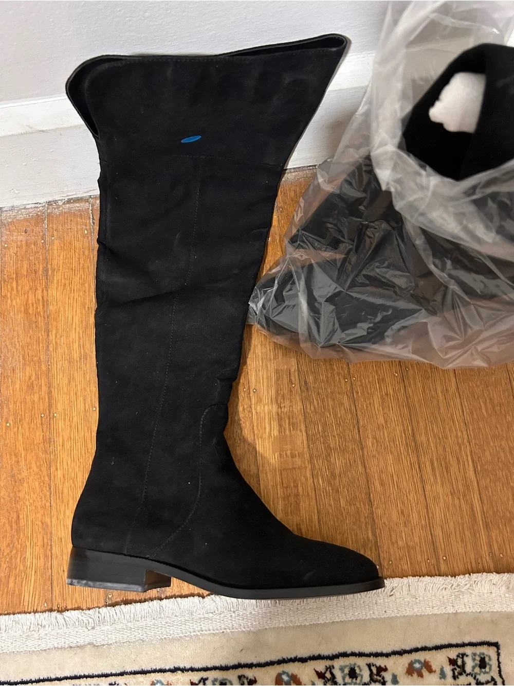J. Crew Black Over-the-Knee Suede Boots